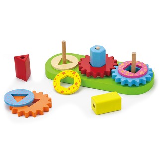 Viga Toys - Zahnrad- und Formensteckspiel